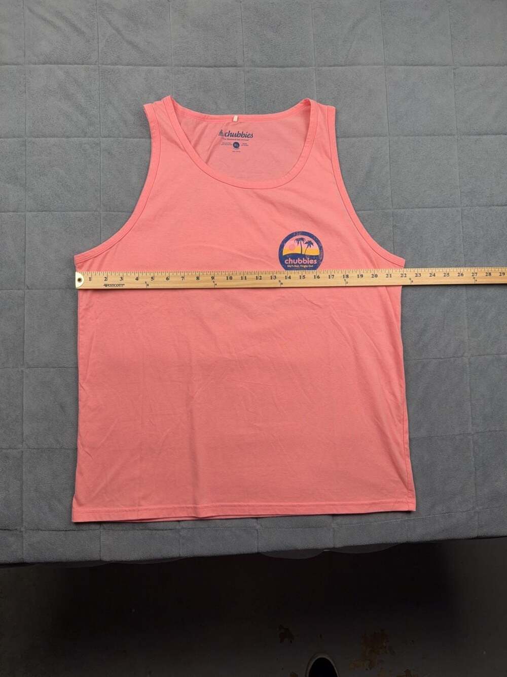 Chubbies Men's Pink Graphic Tank Top Size XL - Picture 3 of 8
